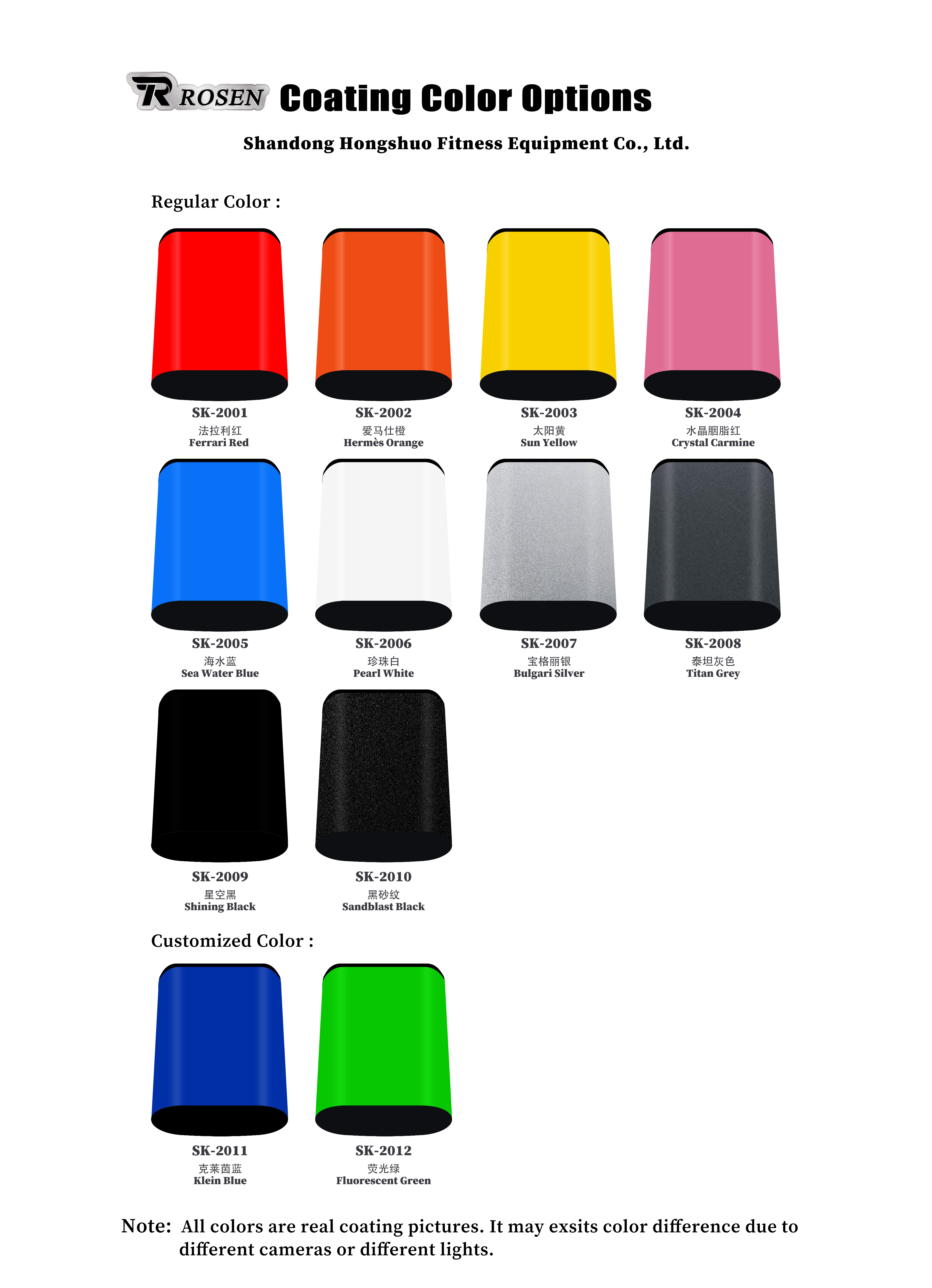 Coating Color Options